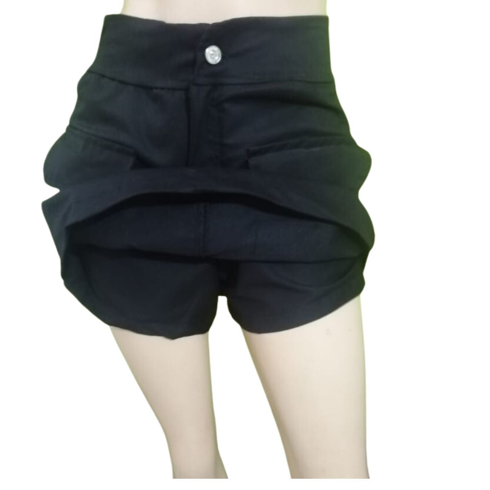 Falda Short Cargo Negra Talla M